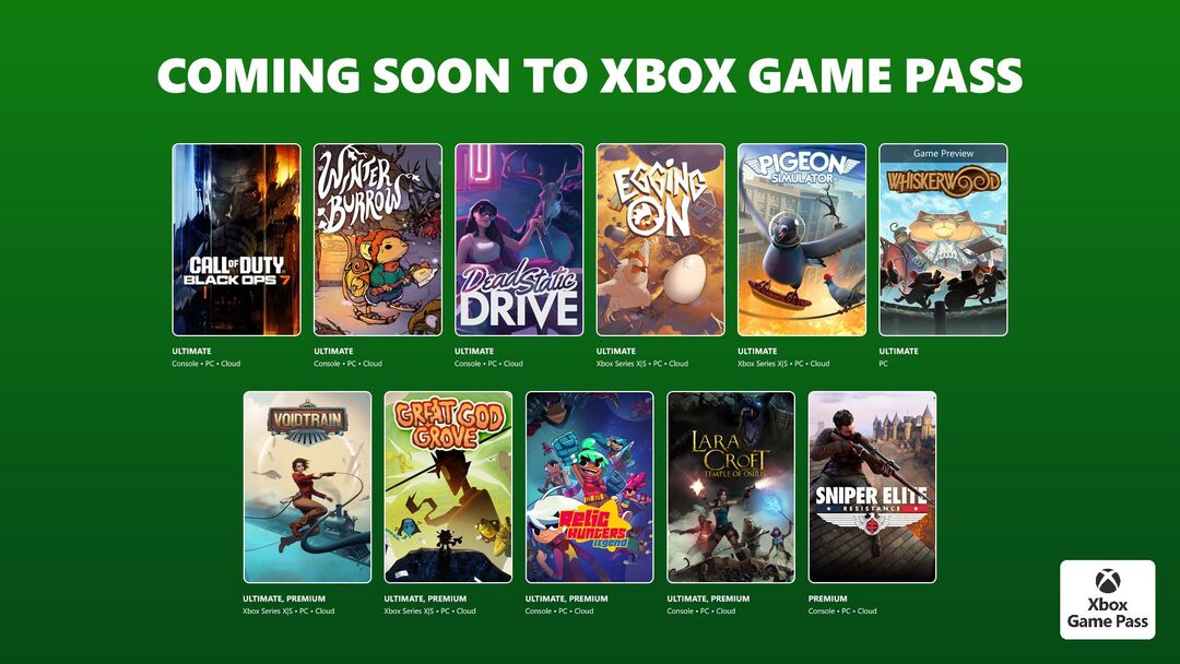 Xbox Game Pass Games for November 2025 Wave 1 Revealed