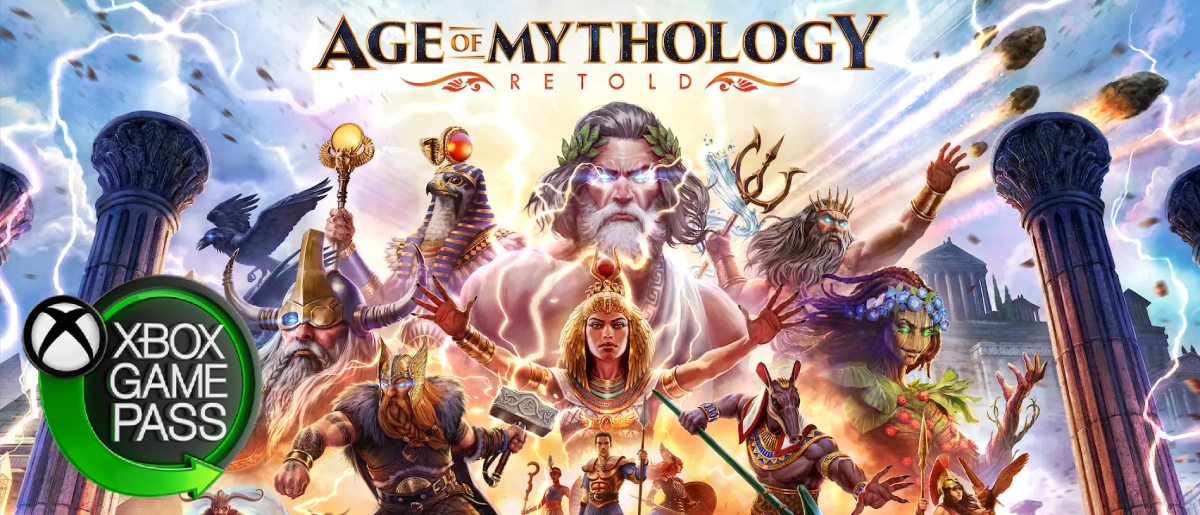 Age of Mythology with Game Pass logo in bottom left corner