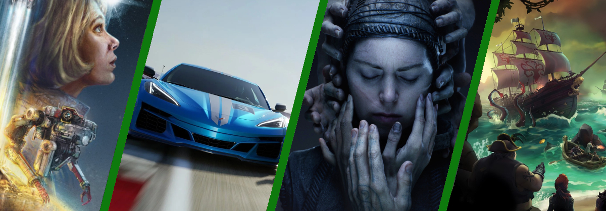Banner featuring four Xbox Game Pass games
