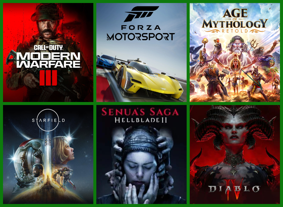 The six Xbox first party games missing from Standard compared to Console tier in Game Pass